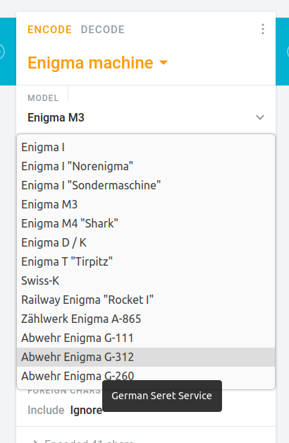 Tipos de máquinas Enigma